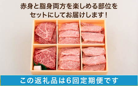 【6回定期便】長崎和牛 3種焼肉セット 480g【株式会社田中精肉店】[OCA051]
