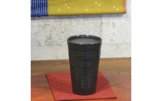 信楽焼 うま泡ビアカップ（黒） 陶器 フリーカップ タンブラー (168575-40037435-bk)