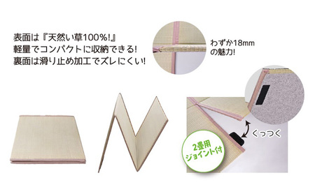 折り畳み式 畳「ORITAMI NEO(オリタミ ネオ)」カラー：浮雲　マット 三つ折り コンパクト 災害用 アウトドア