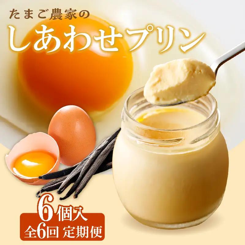 【定期便6ヶ月】たまご農家のしあわせプリン 6個セット デイリーファーム たまご 幸せ プリン 瓶入り デザート スイーツ おやつ 卵 鶏卵 ココテラス なめらかプリン 洋菓子 米卵 常滑牛乳 お菓子 ギフト プレゼント グルメ お取り寄せ 愛知県 常滑市 定期便