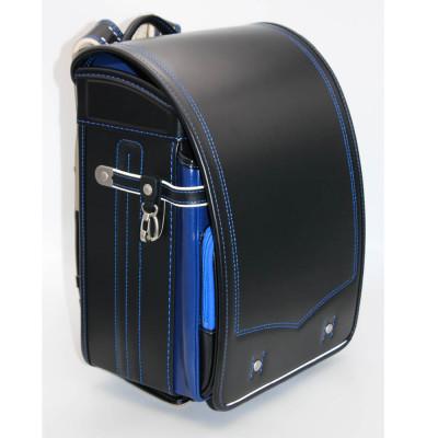 ふるさと納税 川口市 牛革ランドセル キューブ プレミアム バイカラー 色:ブラック×マリンブルー 天地堂オリジナル |  | 03