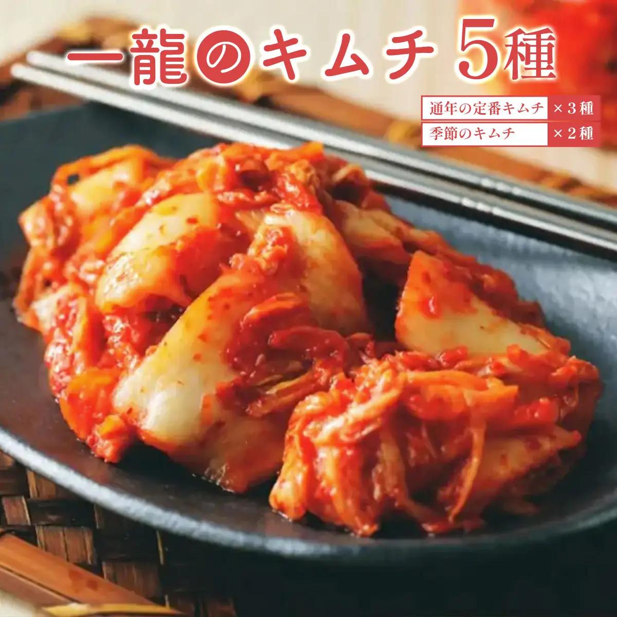 一龍のキムチ５種（通年の定番キムチ３種と季節のキムチ２種） 手作りキムチ 定番キムチ 季節のキムチ  AR001