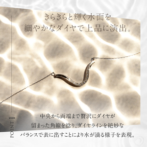 K10 DRIP ダイヤモンド　ネックレス【K10WG】 ネックレス ダイヤ ペンダント アクセサリー ジュエリー レディース ホワイトゴールド K10 ダイヤモンド 鑑別書付 保証書付 ジュエリーケ