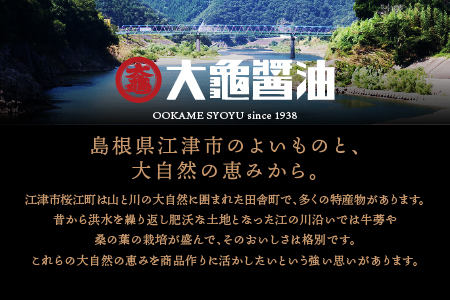 大亀醤油 3種6本セット×1L（計6L）【YS-7】国産 醤油 濃口うす塩醤油 万能醤油 柚子醤油