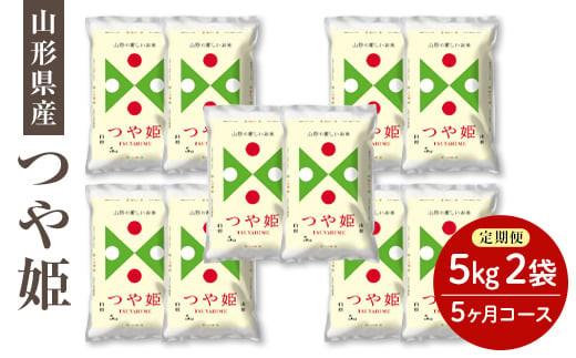 令和7年度産米 【定期便】県産米つや姫10kg×5か月コース F2Y-4537