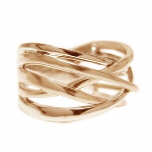 K18ピンクゴールド 地金幅広リング【34199-3】