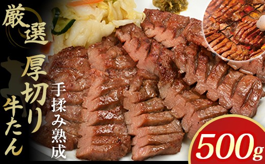 厳選！厚切り牛たん500g（K6-027） 塩だれ 味付き BBQ 焼肉 牛ハラミ 牛カルビ 小分け 冷凍 たれ タレ 詰合せ 岩手県 北上市 D0505 （KYフーズ）牛肉 BBQ 焼肉セット