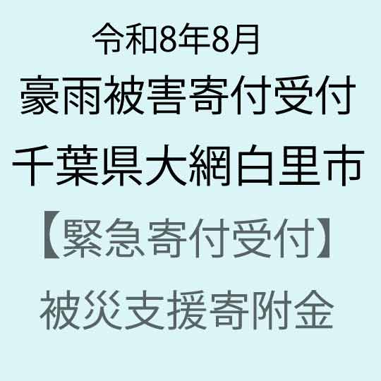 【ふるさと納税】【令和8年8月千葉豪雨災害支援緊急寄附受付】千葉県大網白里市災害応援寄附金（返礼品はありません）