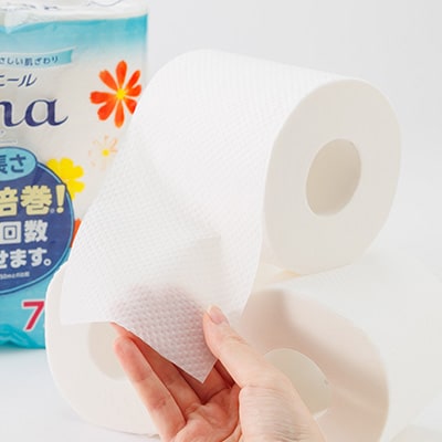 エリエール(イーナ) トイレットペーパー 1.5倍 75m シングル 8R×12パック(96個)【配送不可地域：離島・北海道・沖縄県】