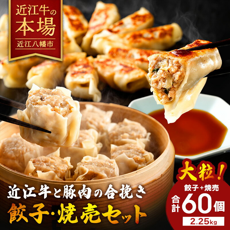 【 ふるさと納税 】近江牛と豚肉の合挽餃子と焼売セット そうざい 惣菜 日本三大和牛 近江牛 国産 牛肉 八洋食品 冷凍 大粒 お弁当 お手軽 簡単 ギョウザ ぎょうざ シュウマイしゅうまい