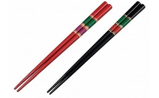 輪島塗　夫婦箸（糸車）