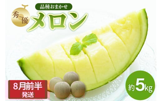 【2025年先行予約】メロン 約 5kg 秀～優 7月 8月 ( 青肉 3～6玉 ）【2025年8月前半発送】【 津軽産 青森 緑肉 青肉メロン 】