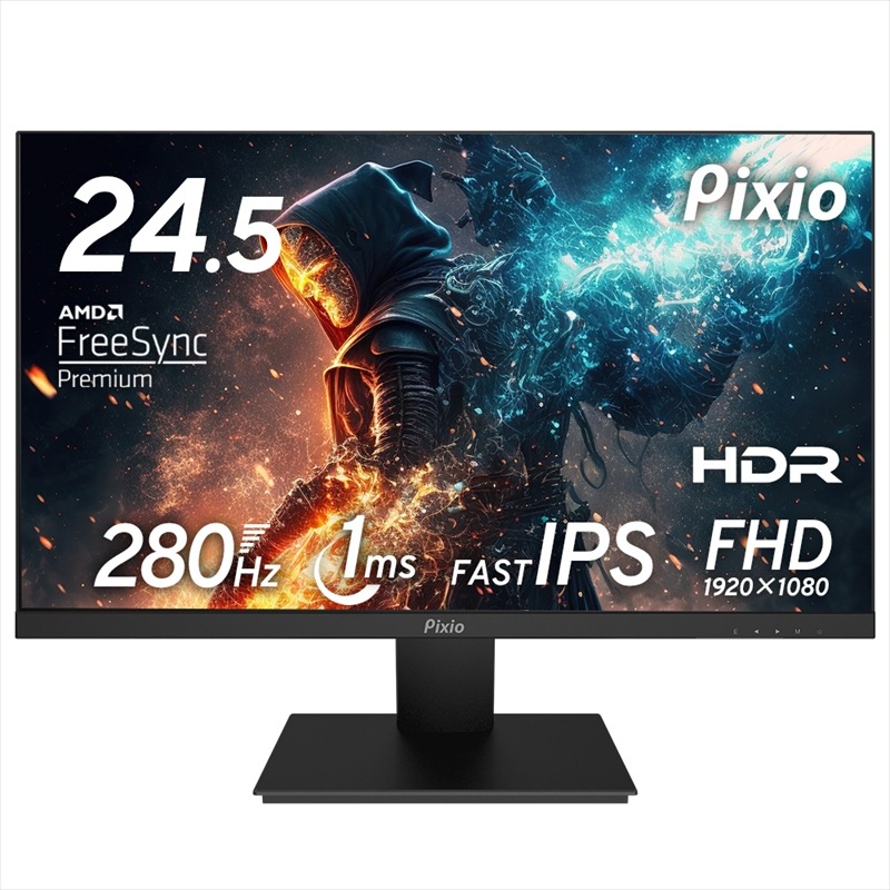 210-3369　Pixio ゲーミングモニター 24.5インチ FHD 280Hz Fast IPS ブラック/黒 PX259P【 神奈川県 小田原市 】