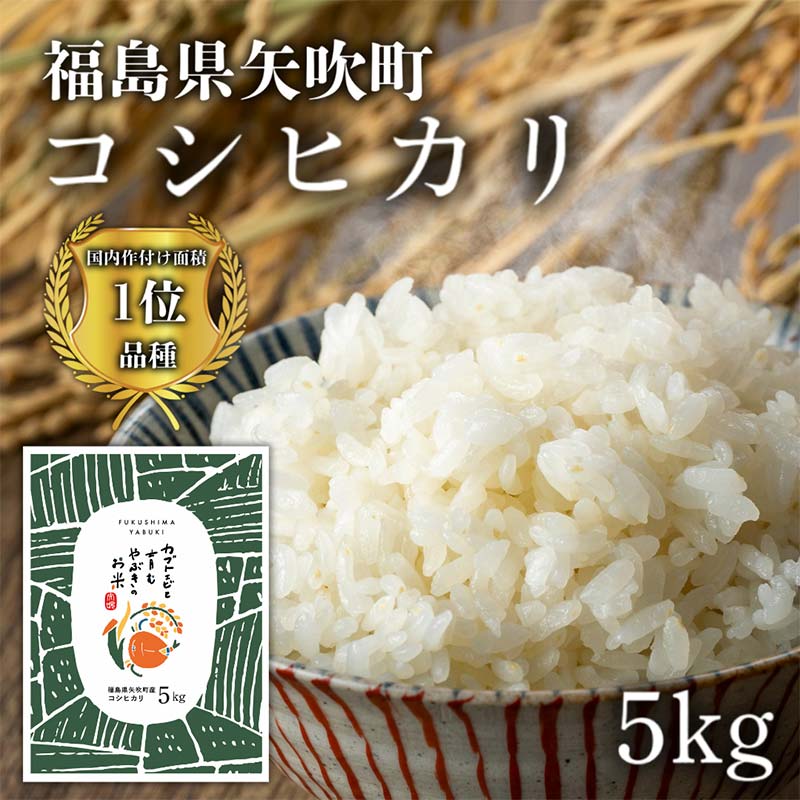 【ふるさと納税】カブトエビと育むやぶきのお米 こしひかり精米5kg（1kg×5袋）米 こめ コメ 福島県 F6U-258