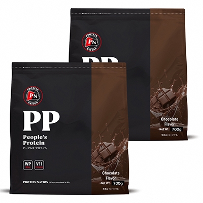 
                  Protein Nationピープルズプロテインチョコレート風味　1.4kg(700g×2袋セット)_プロテイン たんぱく質補給 チョコレート風味 トレーニング 筋トレ おいしい ビタミン配合 送料無料【1571732】
                