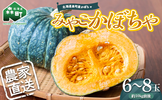 【農家直送】北海道森町産みやこかぼちゃ 6～8玉 10kg前後（8月から順次発送） mr1-0484