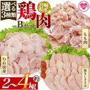 【ふるさと納税】＜選べる3種類 宮崎県産 鶏肉Bセット＞ 国産 鶏 肉 精肉 モモ もも肉 使いやすい パック 真空冷凍 切り身 選べる数量 お弁当 惣菜 からあげ 照り焼き 数量限定 BBQ バーベキュー 鶏ムネ 鶏むね 鳥モモ ささみ ササミ 小分け 【MI442-tr】【TRINITY】