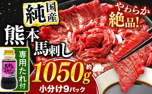 希少な 純 国産 赤身 馬刺し 約1050g タレ付き 馬肉 ブロック | 肉 にく お肉 おにく 馬 馬刺 熊本県 玉名市