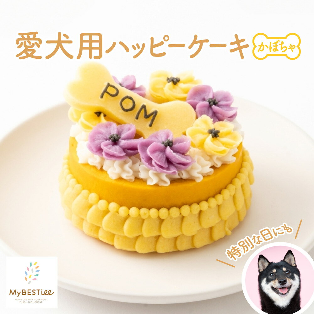 【ふるさと納税】【MyBESTiee】愛犬用 ハッピーケーキ かぼちゃ 犬用ケーキ ペット ドッグ わんちゃん 誕生日 バースデー パーティー イベント 写真映え 鮮やか かわいい ギフト プレゼント 贈り物 送料無料