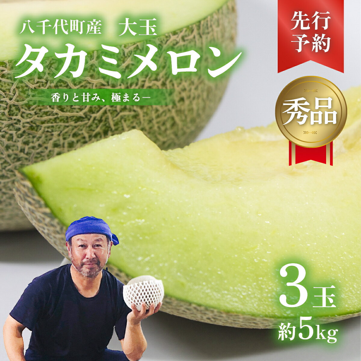【ふるさと納税】【 先行予約 2026年6月上旬以降発送開始】 タカミメロン 秀品 3玉 期間限定 産地直送 果物 フルーツ メロン 甘い 人気 タカミ 貴味 2026年発送 2026年先行受付 2026年