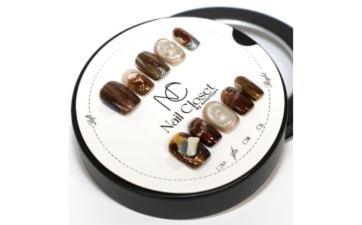 ネイルチップ　ショート【宵焔】Mサイズ　Antellijan大宮ネイルサロンのハンドメイド　S3-M　【11100-2112】