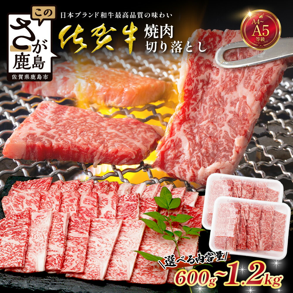 【ふるさと納税】【訳あり】佐賀牛 焼肉 切り落とし 600g or 1200g 牛肉 黒毛 和牛 ブランド 牛 肉 焼き肉 やきにく【選べる内容量】｜佐賀牛 和牛 国産牛 ギフト グルメ 贅沢 ふるさと納税 ブランド牛 佐賀県 鹿島市 お取り寄せ 牛肉好き必見 鹿島 牛肉 D-291