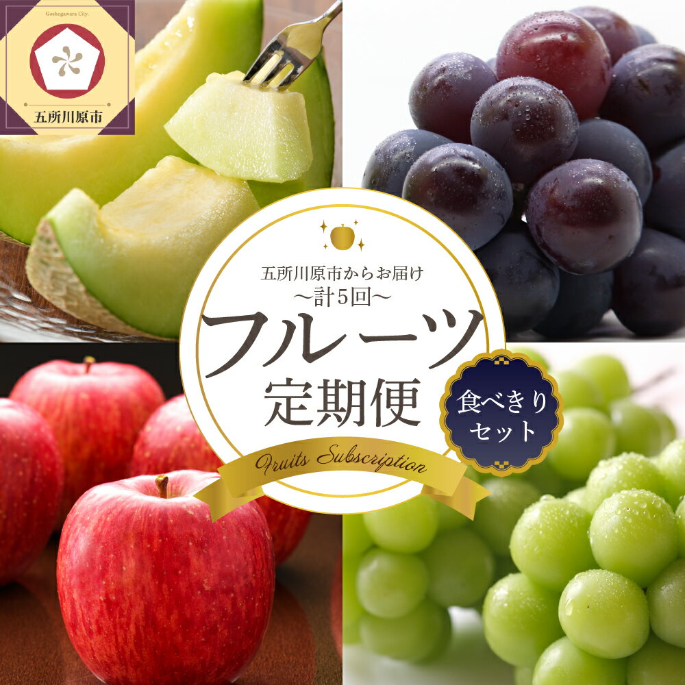 【ふるさと納税】【 2025年 先行予約 7月発送開始】 フルーツ 定期便 5回 食べきり セット 【 メロン シャインマスカット りんご ぶどう 送料無料 定期 フルーツ 5回 お楽しみ 】 訳あり品 含む