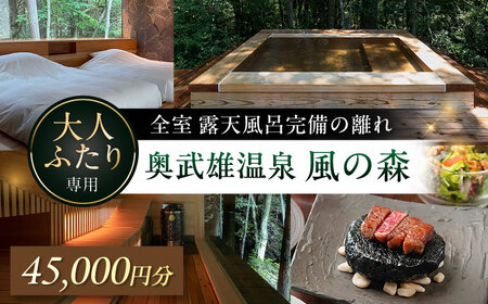 奥武雄温泉風の森 宿泊補助券 45,000円分 / 宿泊 旅館 サウナ / 佐賀県 / 株式会社GOTENリゾート [41ATAB003]