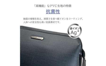 豊岡産鞄 合皮チャックダレスポーチ（25944-06）濃いグレー / かばん カバン 鞄 バッグ