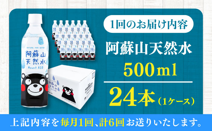 【令和8年度熊本地震復興支援】【全6回定期便】阿蘇山天然水 500ml 24本×1ケース 天然水 水 ミネラルウォーター 備蓄 熊本 菊陽町【丸富産業株式会社】 [BHDG009]