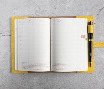 maf pinto (マフ ピント) 手帳カバー＆ブックカバー ライトイエロー ADRIA LINE レザー 本革 日本製