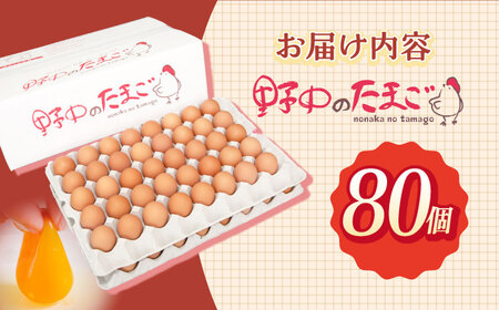 産みたて新鮮たまご 野中のたまご  80個[OAC002]