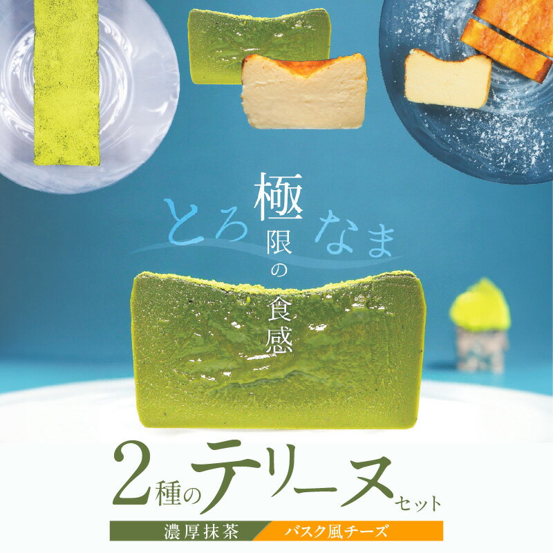 【ふるさと納税】（約200g）濃厚 抹茶 バスク風 チーズ 2種 テリーヌ セット グルテンフリー 保存料不使用 クリームチーズ サワークリーム スイーツ デザート おやつ 冷凍 国産 専門店 人気 安心 安全 フレンチシェフ 愛知県 碧南市 お取り寄せ お取り寄せスイーツ