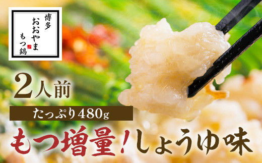 
博多もつ鍋おおやま　しょうゆ味　2人前+もつ240ｇ AH016
