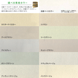 漆喰 自然派しっくい 白亜 DIY用 ベースカラー(白)  20kg[16平方メートル] | 簡単 練り済み しっくい 珪藻土 自然素材 リノベ リフォーム 南国市