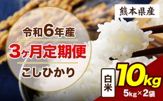 【3ヶ月定期便】令和6年産 定期便 こしひかり 10kg 白米 阿蘇 うぶやま 米 定期便 熊本県産 ふるさと納税 精米 ひの 米 こめ ふるさとのうぜい コシヒカリ コメ お米 おこめ《申込み翌月から出荷》
