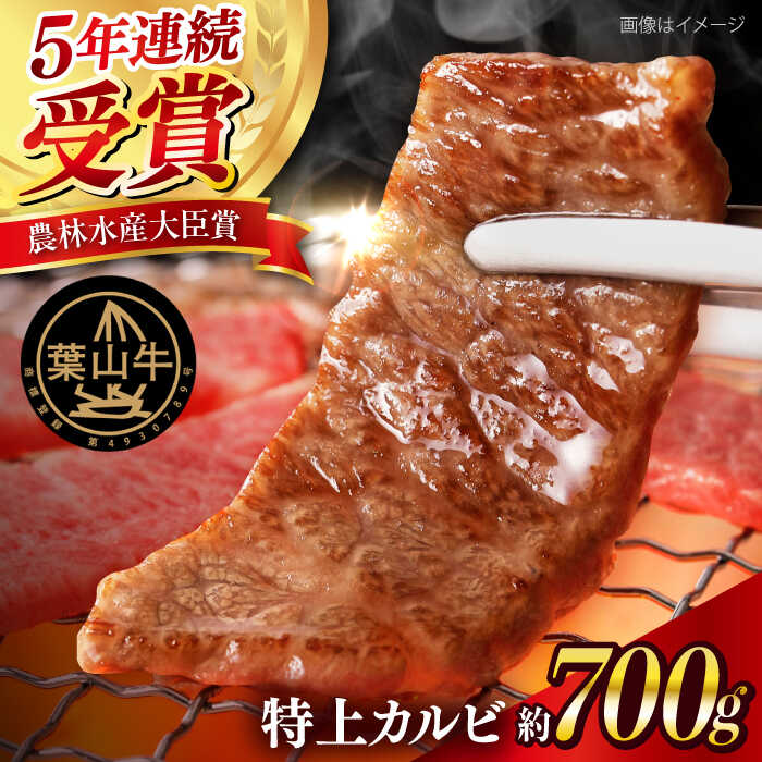 【ふるさと納税】【数量限定】 葉山牛 特上カルビ 焼肉用 計約700g（約350g×2pc） 焼肉 やきにく 焼き肉 牛肉 冷凍 かるび カルビ バーベキュー 和牛 小分け 横須賀【ヨコスカマルシェ・koshikiya（株）】[AKGO006] 40000円 4万円 4万