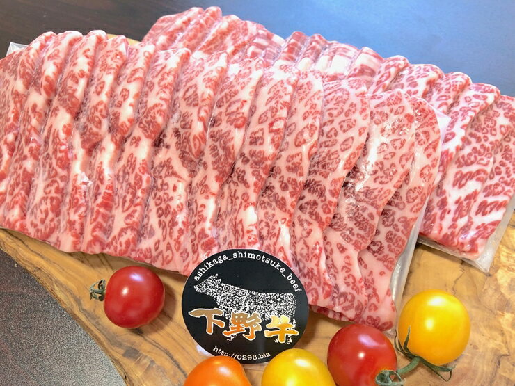 【ふるさと納税】「下野牛」焼肉用600g（300gx2）【焼肉 ブランド牛の焼肉 おいしい焼き肉用の肉 バラ肉 焼く 下野牛のお肉 調理用 たっぷりお肉 満足できる逸品 メイン料理 プチ贅沢 栃木県 足利市 】 F7Z-144