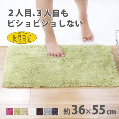 ふるさと納税 海南市 乾度良好 Dナチュレ バスマット 約36×55cm グリーン 吸水速乾 裏面すべり止め加工
