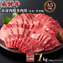 【ふるさと納税】[6ヶ月定期便][A5等級]飛騨牛赤身肉焼き肉用 1kg(500g×2パック)『モモ・カタ肉』 本巣市 [0350] 193000円