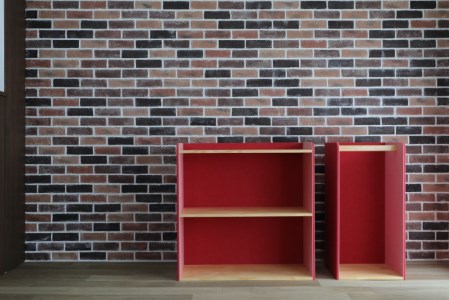 [知育にも役立つ] キッズ用ハンガーラック (レッド) [0282]