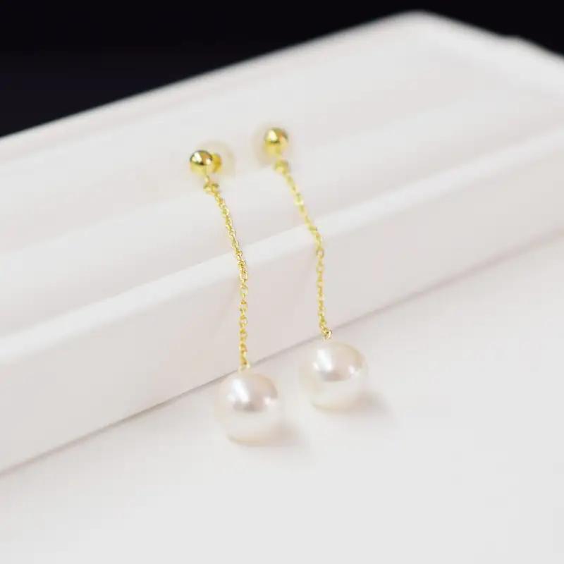 S101-240_天草産 7.5mm - 8mm アメリカン ピアス あこや真珠 ホワイトピンク スタッド 揺れる 花珠級