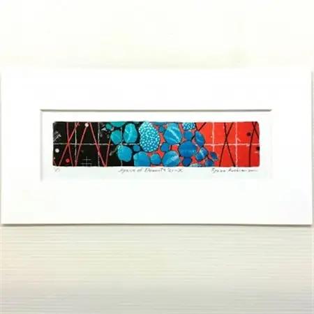 リトグラフ版画～Space of Elements[x]～ 1点　額装サイズ215mm×415mm【1340907】