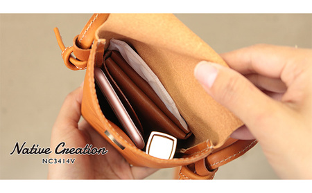 Native Creation 本革ポシェット NC3414V 全7色 栃木レザー CAMEL