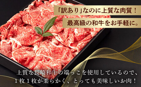 【第12回定期便】【訳あり】 切り落とし 600g 長崎和牛 黒毛和牛  【夢ファームシュシュ】 [WF37] 肉 牛肉 しゃぶしゃぶ すき焼き 訳アリ ワケあり 定期便