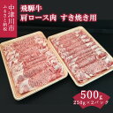 【ふるさと納税】飛騨牛 すき焼き 用 肩ロース 肉 250g × 2パック 計 500g【熊崎畜産】肉 牛肉 高級 ブランド牛 黒毛和牛 高級 和牛 お祝い 記念日 誕生日 パーティー プレゼント お取り寄せグルメ おうち BBQ 送料無料 岐阜県 中津川市 F4N-0613