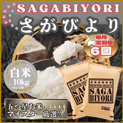 ふるさと納税 江北町 【毎月定期便】さがびより白米10kg【5kg×2袋】(江北町)全6回