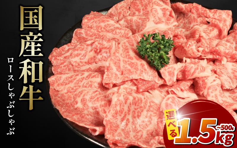 
            国産和牛 ローススライス しゃぶしゃぶ用 薄切り 冷凍 小分けパック 選べる容量 500g 1kg 1.5kg 高級牛肉 霜降り牛肉 牛肉 和牛 すき焼き 焼肉 牛丼 肉じゃが 肉炒め おかず おつまみ 便利 プレゼント 贈答用 徳島県 吉野川市
          
