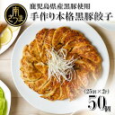 【ふるさと納税】黒豚餃子セット（50個） 手作り もちもち 豚 餃子 おかず 総菜 ごはん お弁当 のし ギフト 送料無料 南さつま市 贈り物 贈答用