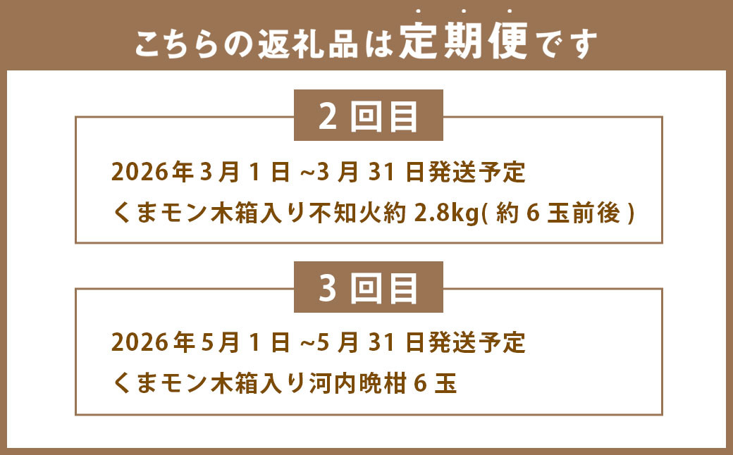 ～有明の潮風と太陽で育った～【年3回定期便】くまモン木箱入り！後藤農園の柑橘定期便 みかん